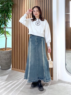 「FREE'S MART（フリーズマート）のアイテム（スウェット）」を使った、natsumiさん（レディース・166cm）の冬コーディネート