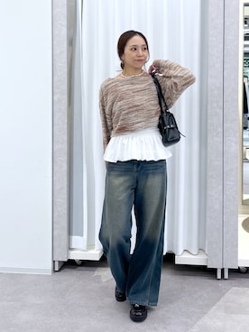 「FREE'S MART（フリーズマート）のアイテム（パンツ）」を使った、natsumiさん（レディース・166cm）の秋コーディネート