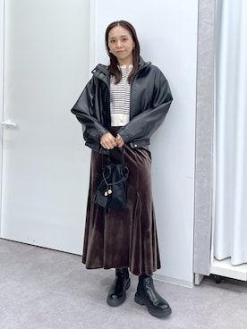 「ベロア」｜natsumiさん（レディース・166cm）の冬コーディネート