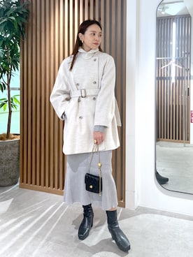 「FREE'S MART（フリーズマート）のアイテム（チェスターコート）」を使った、natsumiさん（レディース・166cm）の秋コーディネート