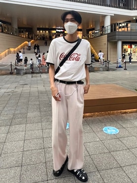 「アイテム（ショルダーバッグ）」を使った、daisk_woodyさん（メンズ・183cm）の夏コーディネート