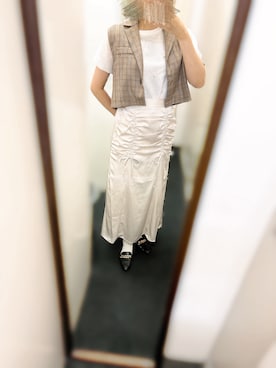 「秋服」｜「アイテム（ベスト）」を使った、ころさん（レディース・163cm）の秋コーディネート