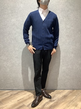 「アイテム（ビジネスシャツ）」を使った、TOKYO SHIRTS橿原店さん（メンズ・172cm）の秋コーディネート