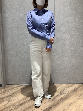 「アイテム（ビジネスシャツ）」を使った、TOKYO SHIRTS橿原店さん（レディース・155cm）の夏コーディネート