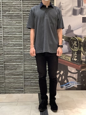 「ビズポロ」｜TOKYO SHIRTS橿原店さん（メンズ・172cm）の秋コーディネート