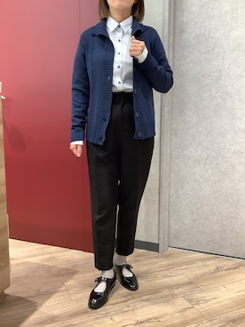 「アイテム（ビジネスシャツ）」を使った、TOKYO SHIRTS橿原店さん（レディース・155cm）の秋コーディネート