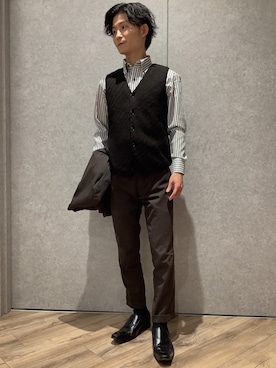 TOKYO SHIRTS橿原店さん(メンズ・169cm)の冬コーディネート