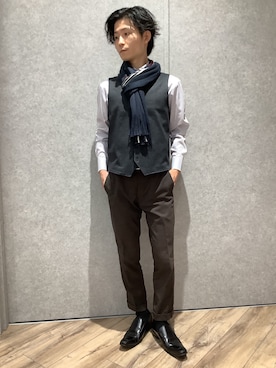TOKYO SHIRTS橿原店さん(メンズ・169cm)の冬コーディネート