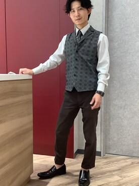 TOKYO SHIRTS橿原店さん（メンズ・172cm）の秋コーディネート