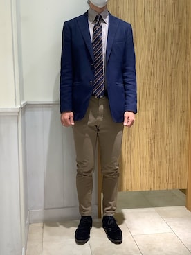 「チドリ柄」｜TOKYO SHIRTS橿原店さん（メンズ・172cm）の秋コーディネート