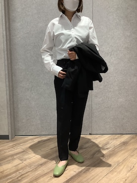 「アイテム（ビジネスシャツ）」を使った、TOKYO SHIRTS橿原店さん（レディース・155cm）の夏コーディネート