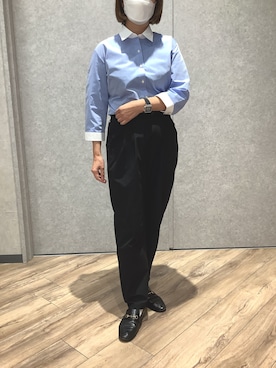 「アイテム（ビジネスシャツ）」を使った、TOKYO SHIRTS橿原店さん（レディース・155cm）の夏コーディネート