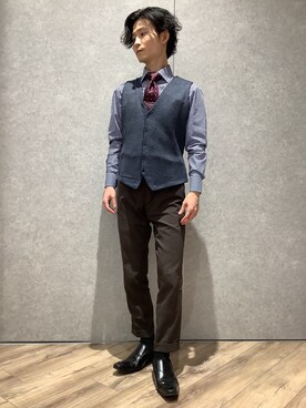 TOKYO SHIRTS橿原店さん(メンズ・169cm)の冬コーディネート