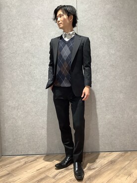 TOKYO SHIRTS橿原店さん（メンズ・169cm）の冬コーディネート