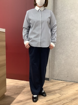 「ワンポイント」｜TOKYO SHIRTS橿原店さん（レディース・155cm）の春コーディネート