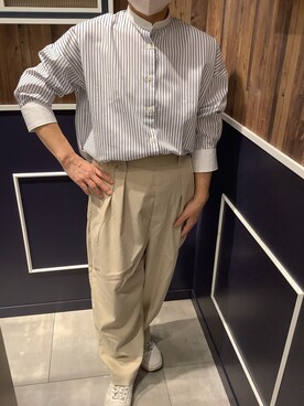 「アイテム（ビジネスシャツ）」を使った、BRICK HOUSE by Tokyo Shirts 佐久平イオンモール店さん（レディース・155cm）の春コーディネート