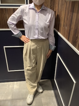 「アイテム（ビジネスシャツ）」を使った、BRICK HOUSE by Tokyo Shirts 佐久平イオンモール店さん（レディース・155cm）の春コーディネート