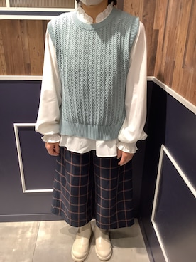 「春ニット」｜BRICK HOUSE by Tokyo Shirts 佐久平イオンモール店さん（レディース・155cm）の冬コーディネート
