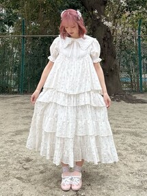 floralティアードティアードワンピース｜メリージェニー（merry jenny 