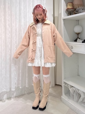 「アイテム（ブーツ）」を使った、yunaさん（レディース・169cm）の夏コーディネート