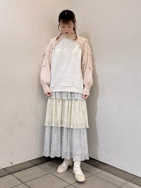 「merry jenny（メリージェニー）のアイテム（スウェット）」を使った、yunaさん（レディース・169cm）の秋コーディネート