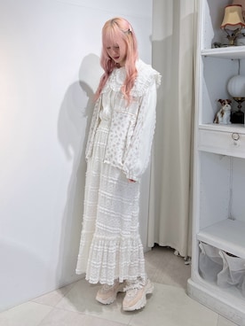 「シア―ブラウス」｜「アイテム（ジャケット/アウター）」を使った、yunaさん（レディース・169cm）の冬コーディネート