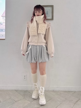 「merry jenny（メリージェニー）のアイテム（ブルゾン）」を使った、yunaさん（レディース・169cm）の秋コーディネート