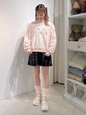 「merry jenny（メリージェニー）のアイテム（スウェット）」を使った、yunaさん（レディース・169cm）の秋コーディネート
