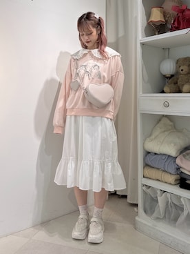 「merry jenny（メリージェニー）のアイテム（スウェット）」を使った、yunaさん（レディース・169cm）の秋コーディネート