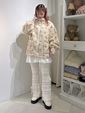 「merry jenny（メリージェニー）のアイテム（ブルゾン）」を使った、yunaさん（レディース・169cm）の秋コーディネート