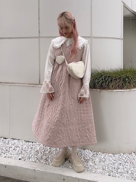 「キルトワンピース」｜yunaさん（レディース・169cm）の秋コーディネート