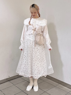 「merry jenny（メリージェニー）のアイテム（ワンピース/ドレス）」を使った、yunaさん（レディース・169cm）の春コーディネート