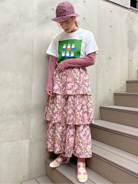 merry jenny 新品 ピンク miffy スクエアTシャツ