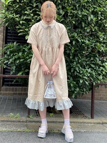 メリージェニー　フローラルラバーソールシューズ merry jenny floralラバーソールshoes（ピンク） -靴