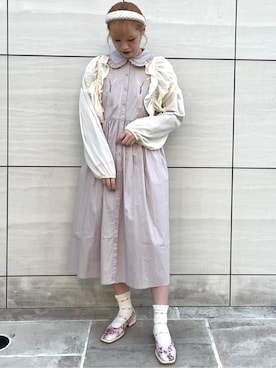 「アイテム（パンプス、ピンク系）」を使った、yunaさん（レディース・169cm）の春コーディネート