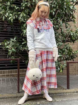 「アイテム（手袋）」を使った、yunaさん（レディース・169cm）の秋コーディネート