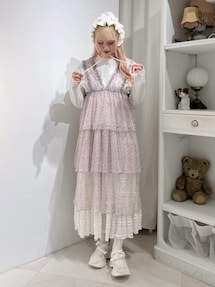 カーラ ニット ヘッドドレス カーラ ニット ヘッドドレス 再々販】かぎ針♡フリルたっぷりの