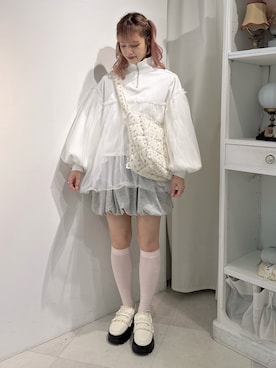 「merry jenny（メリージェニー）のアイテム（スウェット）」を使った、yunaさん（レディース・169cm）の夏コーディネート