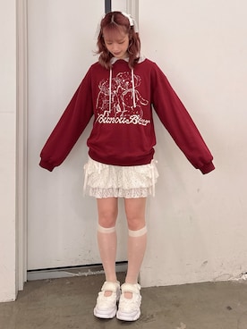 「レーストップス」｜yunaさん（レディース・169cm）の夏コーディネート