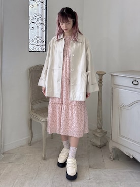 「merry jenny（メリージェニー）のアイテム（ブルゾン）」を使った、yunaさん（レディース・169cm）の秋コーディネート