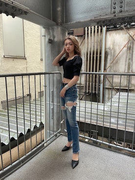 「GYDA（ジェイダ）のアイテム（ブレスレット）」を使った、miyuさん（レディース・160cm）の春コーディネート