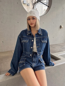 「GYDA（ジェイダ）のアイテム」を使った、miyuさん（レディース・160cm）の春コーディネート