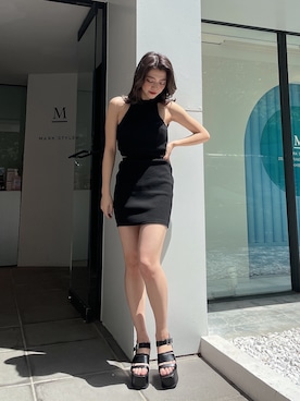 「GYDA（ジェイダ）のアイテム（ワンピース）」を使った、miyuさん（レディース・160cm）の春コーディネート