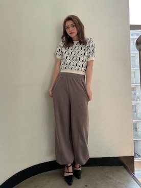 「GYDA（ジェイダ）のアイテム（ピアス（両耳用））」を使った、miyuさん（レディース・160cm）の春コーディネート