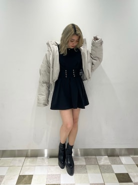 「GYDA（ジェイダ）のアイテム（その他アウター）」を使った、miyuさん（レディース・160cm）の冬コーディネート