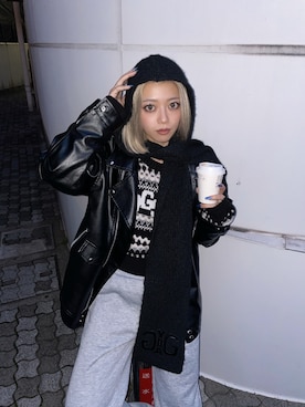 「GYDA（ジェイダ）のアイテム」を使った、miyuさん（レディース・160cm）の秋コーディネート