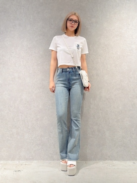 「GYDA（ジェイダ）のアイテム」を使った、miyuさん（レディース・160cm）の夏コーディネート