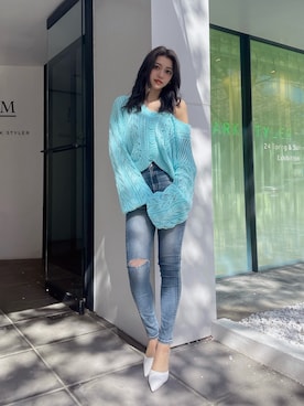 「GYDA（ジェイダ）のアイテム（その他シューズ）」を使った、miyuさん（レディース・160cm）の春コーディネート