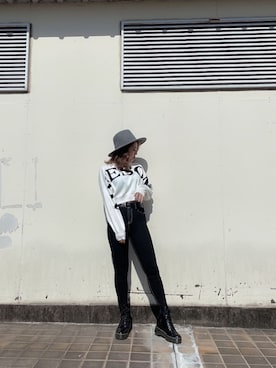 「GYDA（ジェイダ）のアイテム（ベルト）」を使った、miyuさん（レディース・160cm）の秋コーディネート