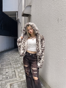 m@プロフ必見 GGエコファーショートフードコート GGエコファーショートフードコート｜ジェイダの通販｜&mall